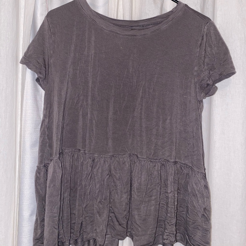 Grey Flowy Mossimo Top